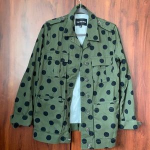 Who What Wear Polka Dot Army Jacket